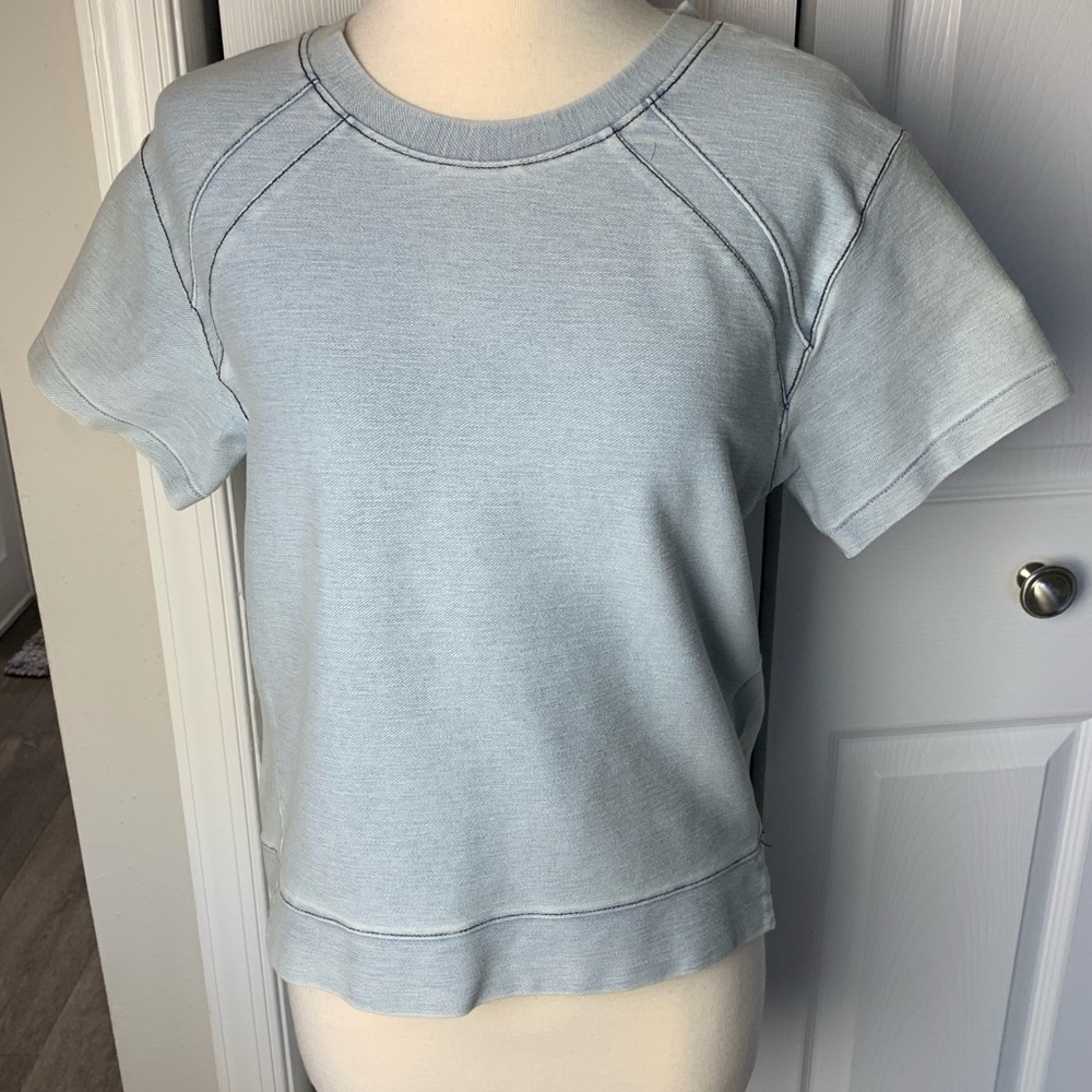 Banana Republic light denim SS shirt Sz S Comfy